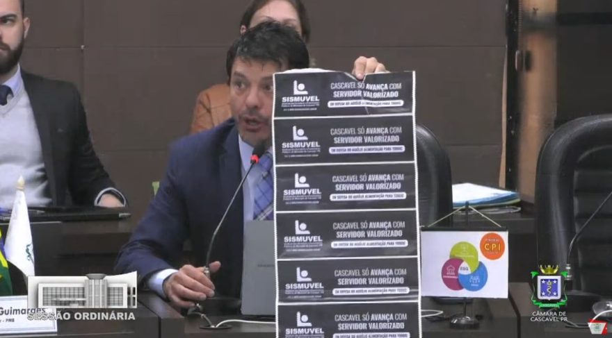 Pedido de auxílio alimentação para servidores de Cascavel ganha força na Câmara