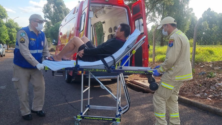 Bombeiros atendem vítima que foi atacada por cachorro no Parque dos Ipês