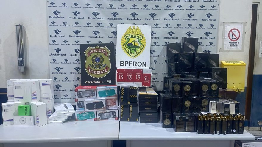 Ação integrada da PM e PF apreende R$ 330 mil em drogas e produtos de descaminho em Céu Azul