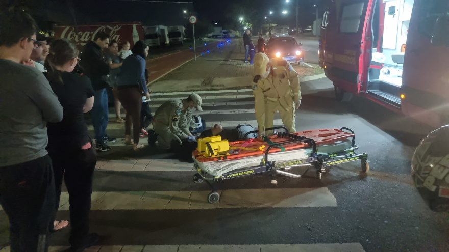 Rapaz fica ferido após acidente na Av. Piquiri em Cascavel