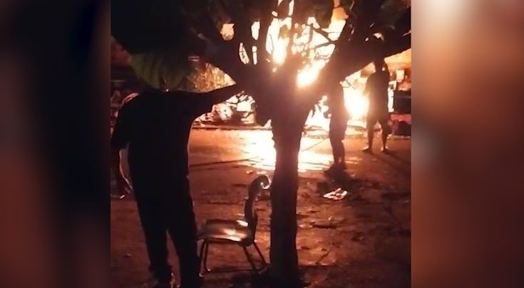 Morador em situação de rua tem abrigo consumido por incêndio no Bairro Santa Cruz