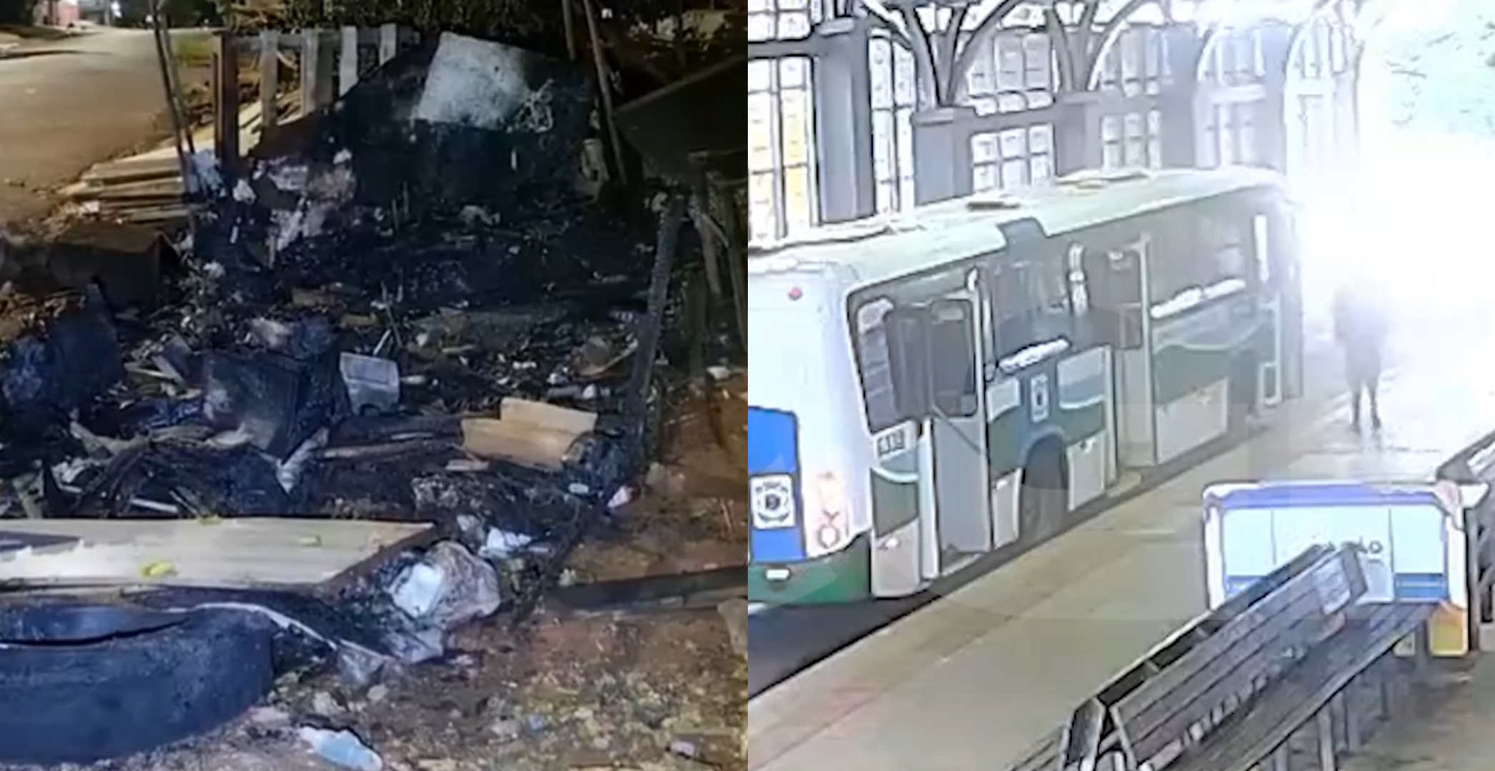 Homem que ateou fogo em abrigo no Santa Cruz seria o mesmo que furtou ônibus no terminal sudoeste Imagem referente a Homem que ateou fogo em abrigo no Santa Cruz seria o mesmo que furtou ônibus no terminal sudoeste
