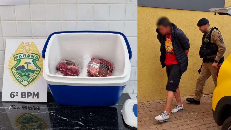 Ladrão enjoado é preso após furtar Bife Ancho em Cascavel; Carne foi avaliada em R$ 300
