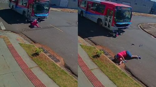 Tragédia no trânsito: motociclista em estado gravíssimo após colisão com ônibus Imagem referente a Tragédia no trânsito: motociclista em estado gravíssimo após colisão com ônibus