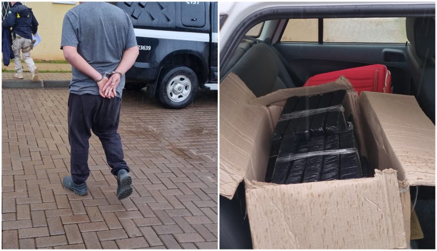 Motorista de 22 anos é pego pela PRF com 85kg de maconha em Gol na BR-277