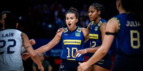Ana Cristina lidera vitória brasileira pela Liga das Nações de vôlei Imagem referente a Ana Cristina lidera vitória brasileira pela Liga das Nações de vôlei