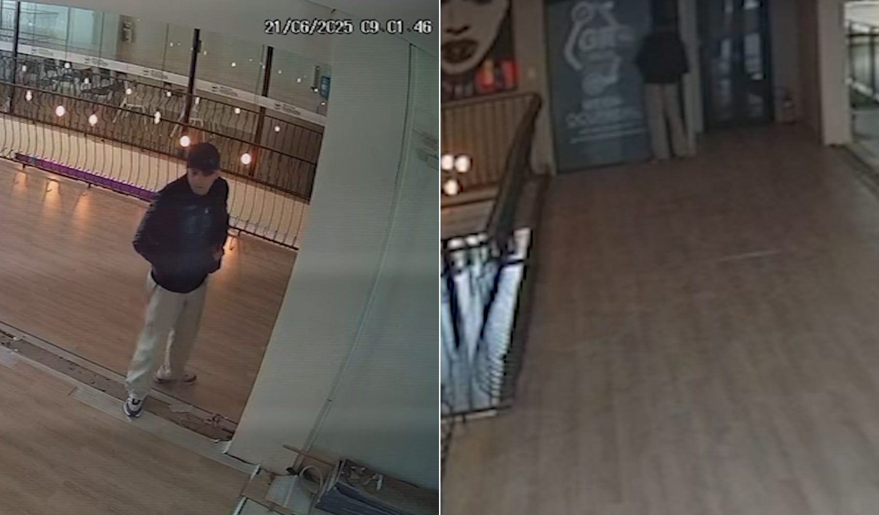 Vídeo mostra homem invadindo galeria e furtando notebook em empresa