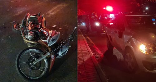 Imagem referente a Montana e Honda CG batem em cruzamento perto da Rodoviária