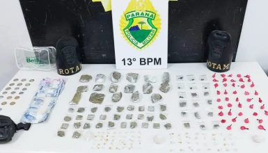 Imagem referente a Casal do tráfico é flagrado abraçado embaixo de ponte e confessa: ‘Eu cuido da maconha, ela do crack’