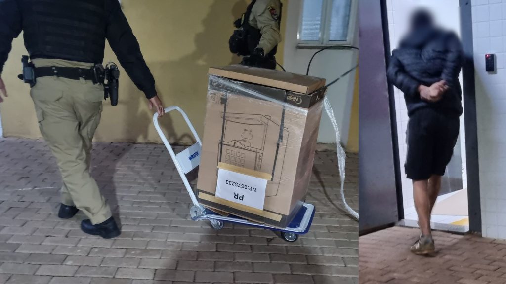 Suspeito é detido carregando máquina de café lacrada durante a madrugada no Centro