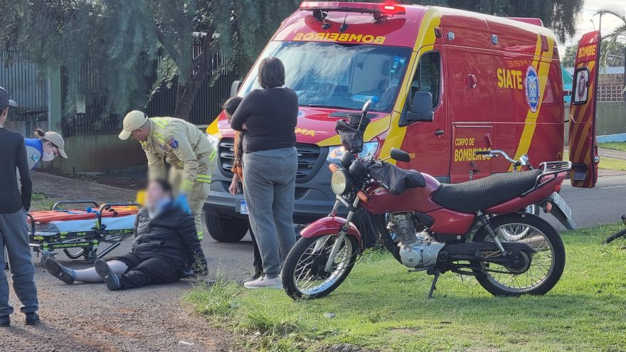 Queda de moto mobiliza Corpo de Bombeiros ao Bairro Santa Cruz