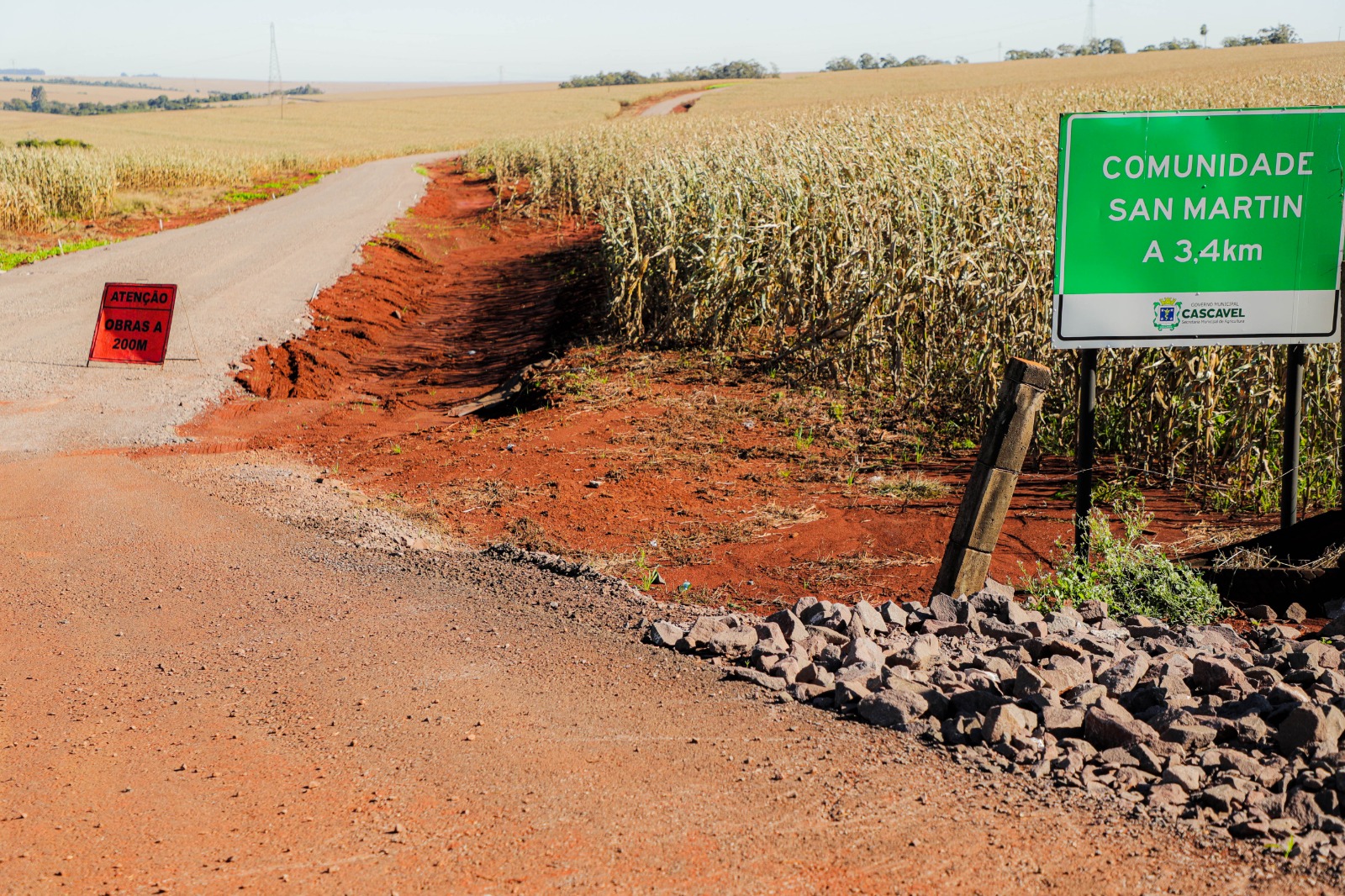 Obra na Estrada San Martin, em Sede Alvorada, já está 70% concluída