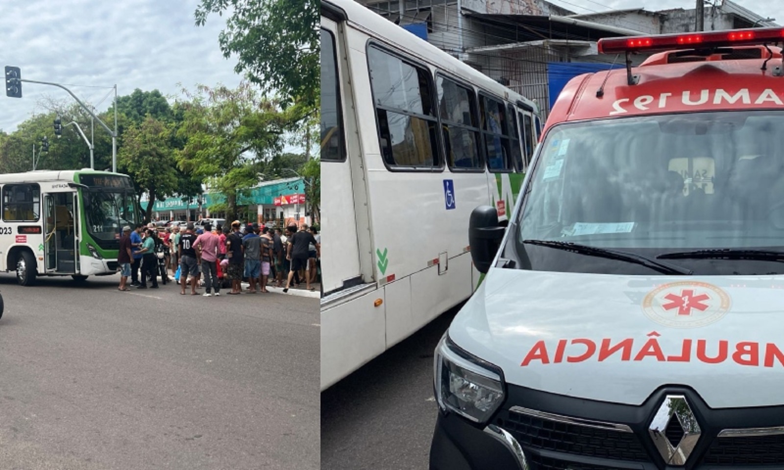 Idosa é atingida por ônibus ao atravessar fora da faixa na avenida Brasil