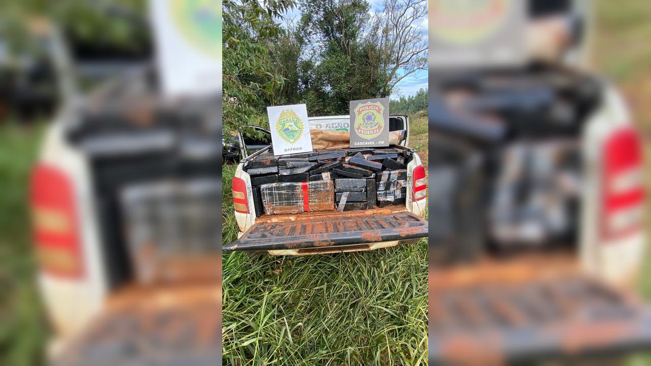 Helicóptero e polícia caçam traficantes e apreendem quase uma tonelada de drogas