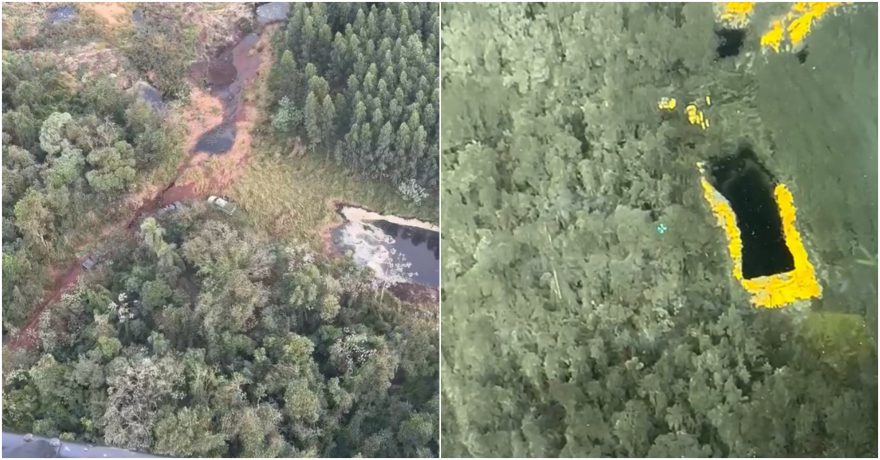 Imagens aéreas mostram abordagem a veículo apreendido com quase uma tonelada de maconha