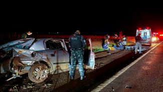 Astra com placas de Cascavel que capotou e matou dois estava em tentativa de fuga da RONE