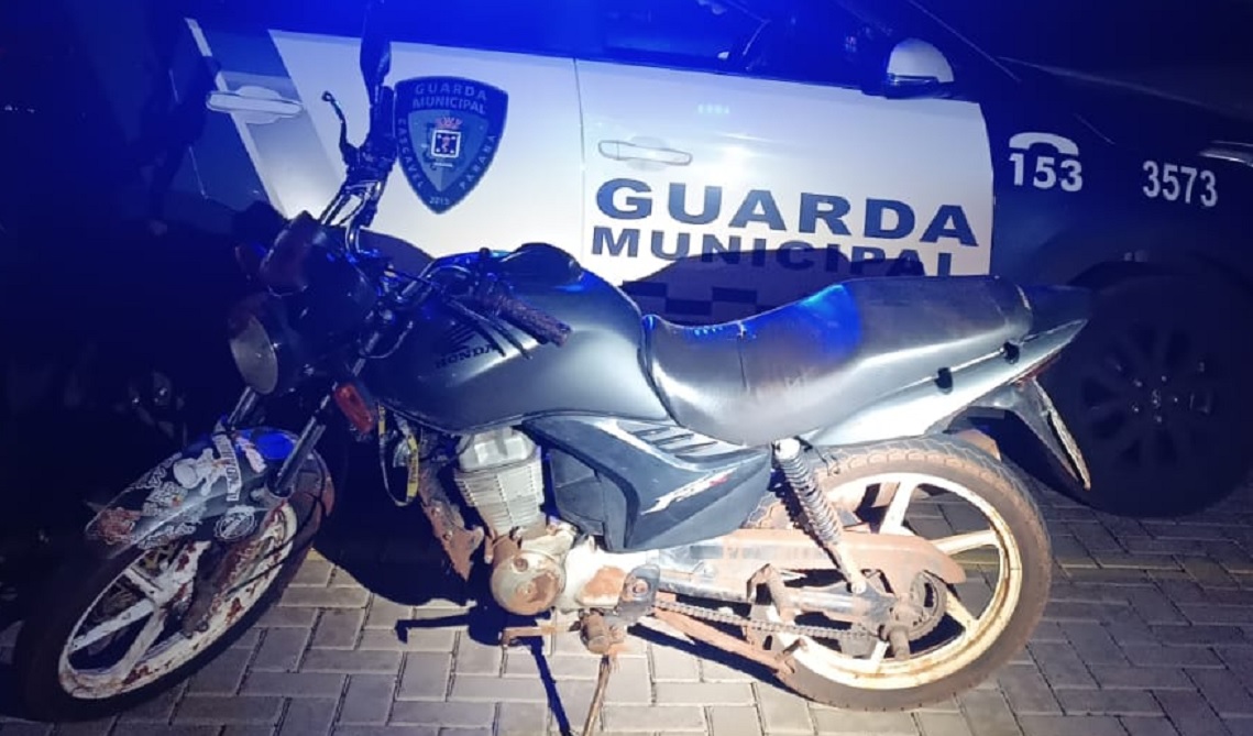 Moto é recuperada pela Guarda Municipal em estrada rural de Cascavel