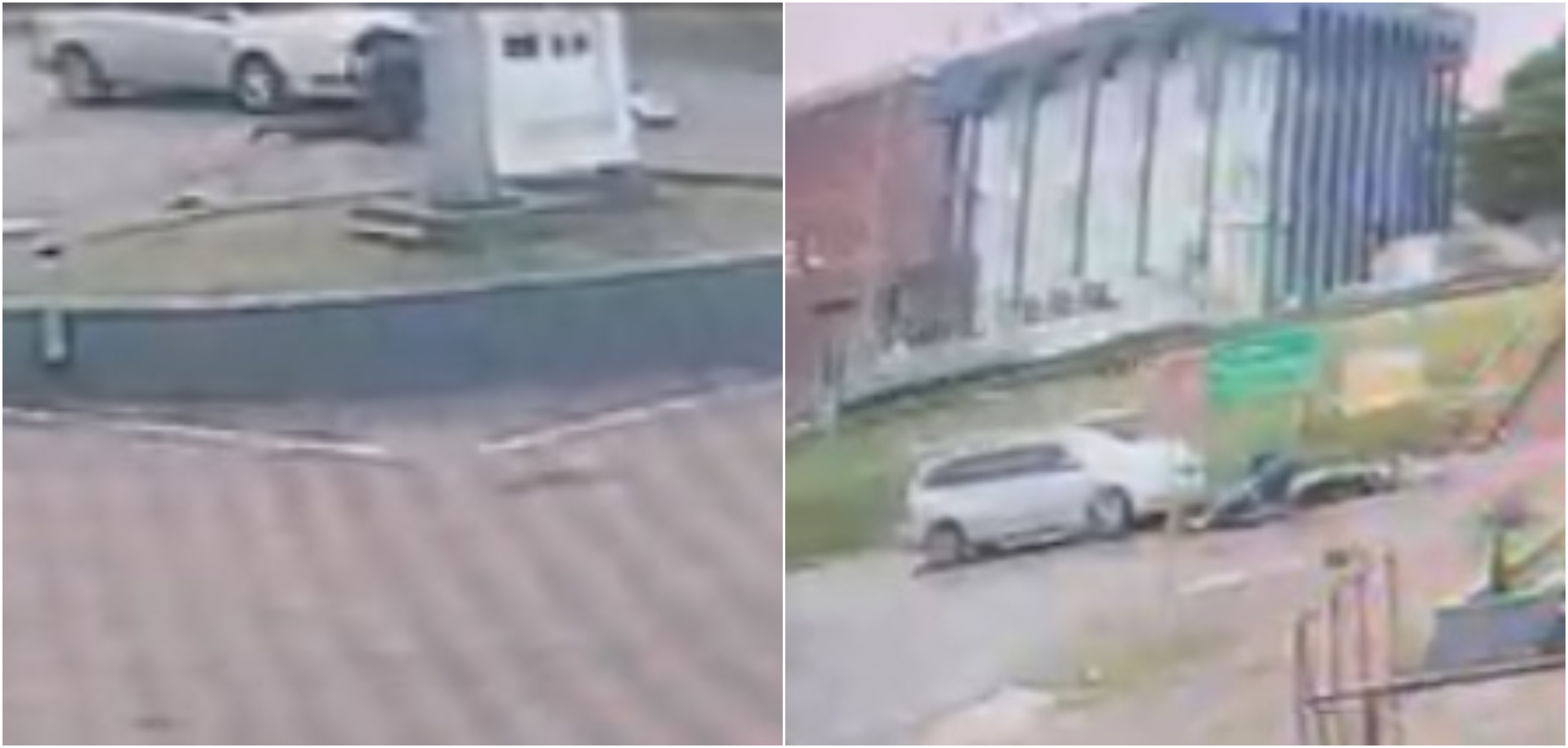 Câmeras registram acidente que deixou casal ferido na marginal da BR-277