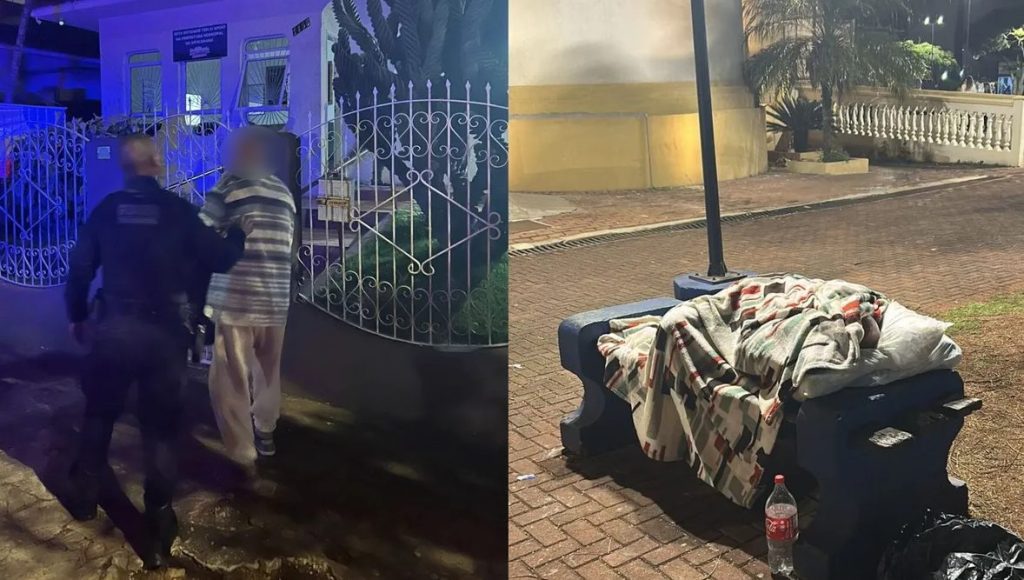 Com temperaturas despencando, morador de rua passando frio é acolhido em ação da guarda