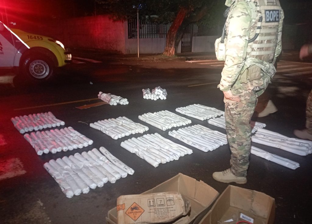 Ameaça de bomba: Mais de 100 casas evacuadas e 240 kg de material destrutivo apreendidos em Campo Mourão