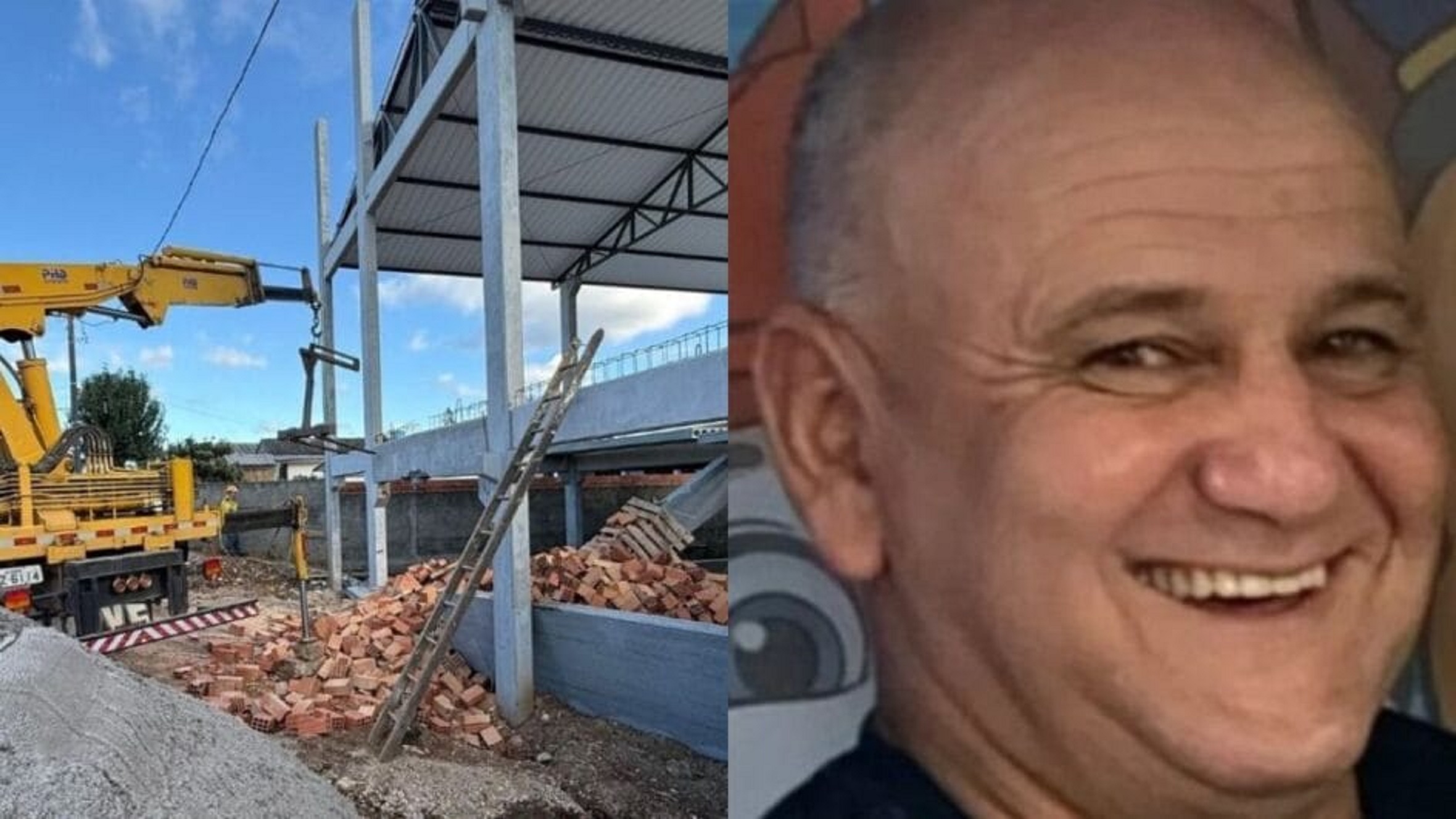 Laje desaba e idoso morre soterrado por tijolos em igreja Laje desaba e idoso morre soterrado por tijolos em igreja