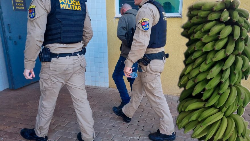 Ladrão é preso com a “mão na banana”, em Cascavel
