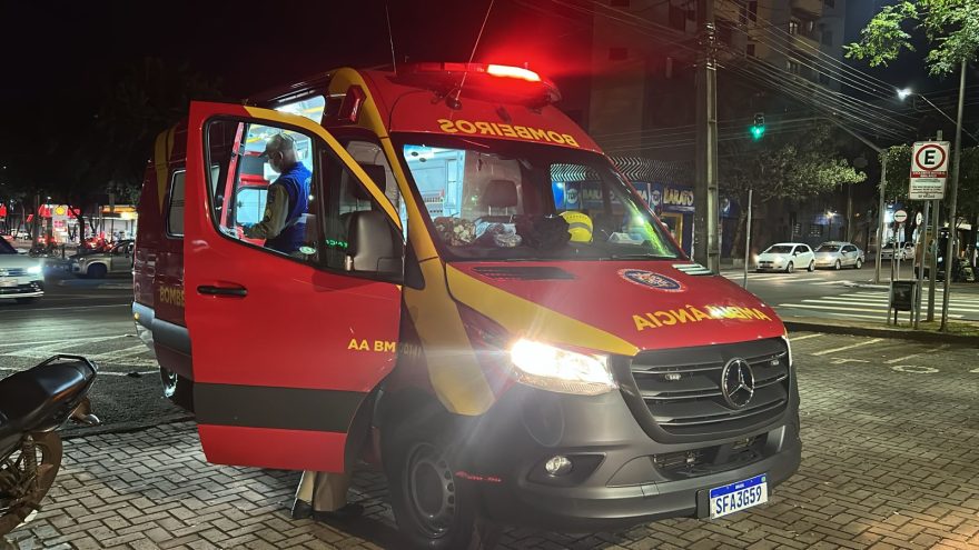 Batida entre moto e bicicleta mobiliza Siate ao Centro
