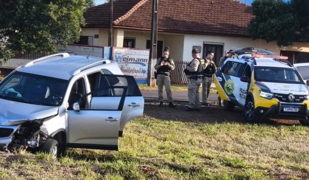 Jovem foge após acidente e é presa após perseguição policial em Marechal Cândido Rondon