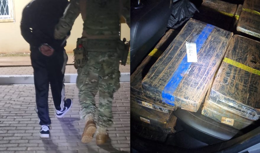 Motorista de Prisma é levado à delegacia após ser detido com drogas na BR-277