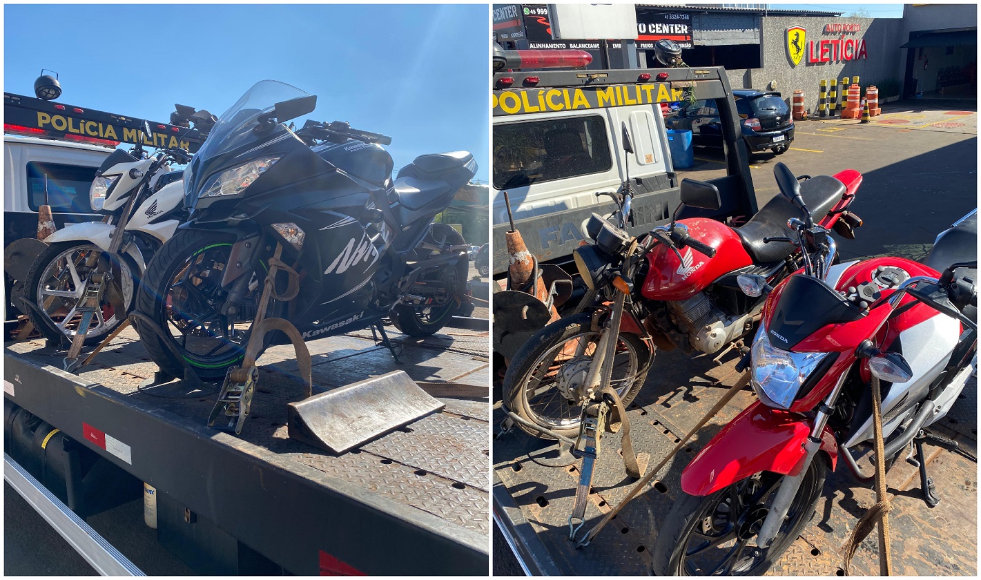 Blitz policial em Cascavel termina com 52 multas e 4 motos recolhidas
