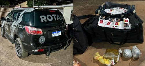 Homem é preso com drogas e cigarros contrabandeados em ônibus na rodoviária de Santa Tereza do Oeste Imagem referente a Homem é preso com drogas e cigarros contrabandeados em ônibus na rodoviária de Santa Tereza do Oeste