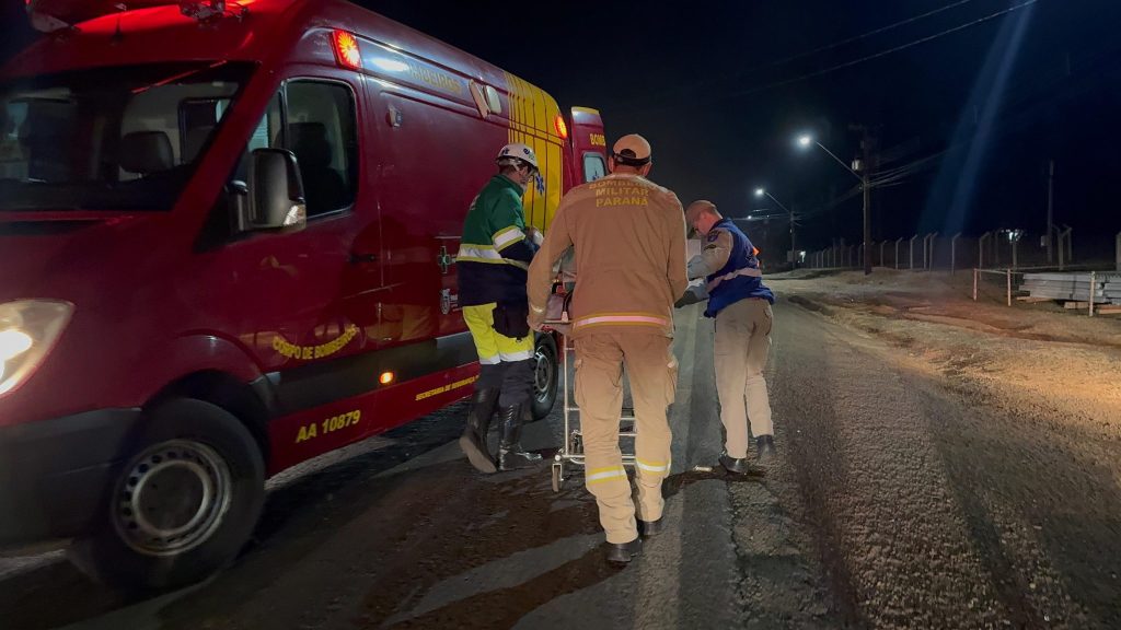 Homem sofre ferimentos moderados após cair de moto em Marmeleiro