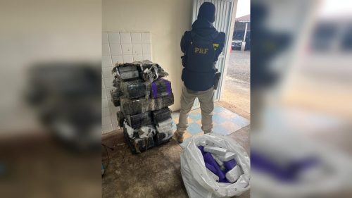 Imagem referente a PRF apreende mais de 200 quilos de maconha após acompanhamento tático na BR-277