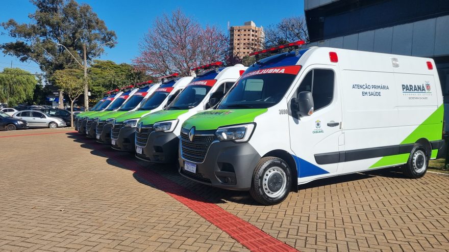 Sete novas ambulâncias chegam a Cascavel e reforçam socorro à população