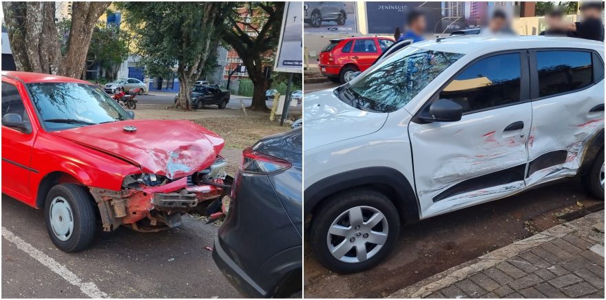 Mais um! Acidente é registrado na Rua Mato Grosso esquina com Rua Vicente Machado