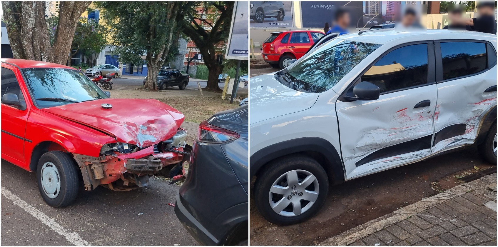 Mais um! Acidente é registrado na Rua Mato Grosso esquina com Rua Vicente Machado