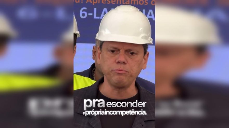 Tarcísio desce a lenha na esquerda: “Incompetência escondida atrás de discurso político”