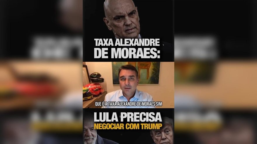 Flávio Bolsonaro fala em “Taxa Alexandre de Moraes” e alerta: “Lula vai dar tiro de bazuca no Brasil”