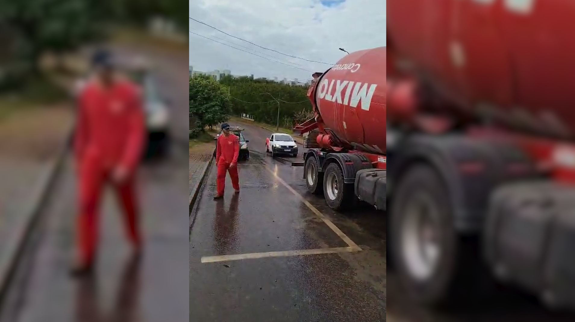 Após derramamento de concreto, empresa realiza limpeza de via no bairro Claudete e emite nota de esclarecimento