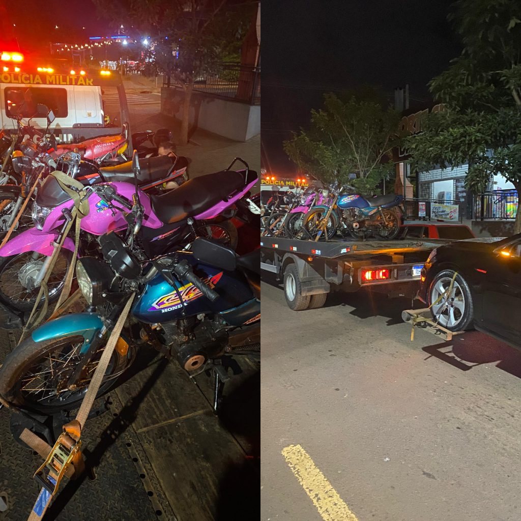 Fiscalização de trânsito em Cascavel tem 82 autuações e motos apreendidas