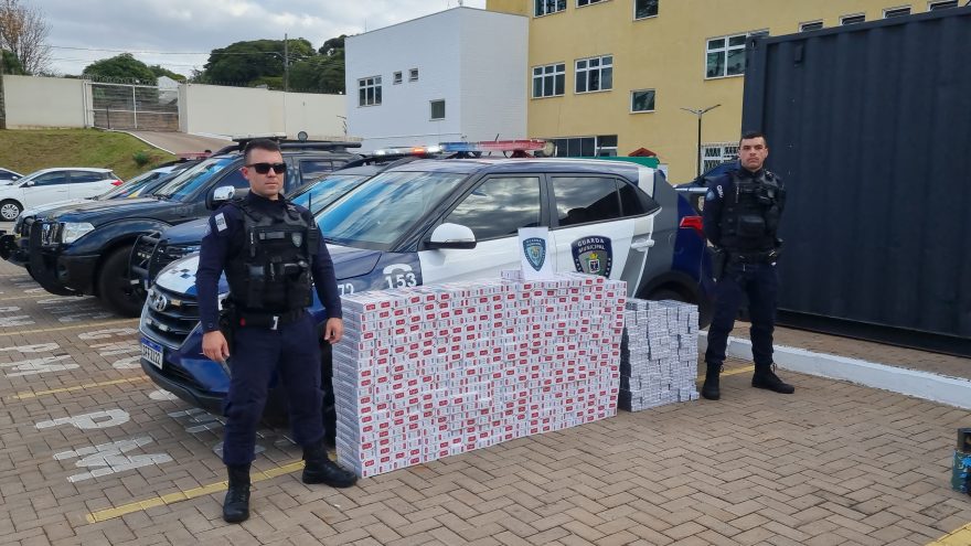Guarda Municipal realiza grande apreensão de cigarros e prende três homens em Cascavel