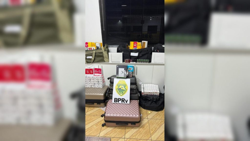 Carga de contrabando é apreendida na BR-369 é levada à Receita Federal de Cascavel