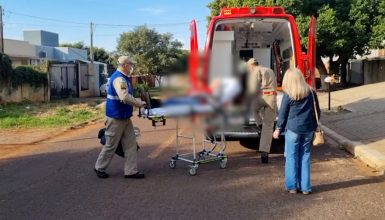 Imagem referente a Idosa sofre queda no Bairro Santa Felicidade e fica ferida