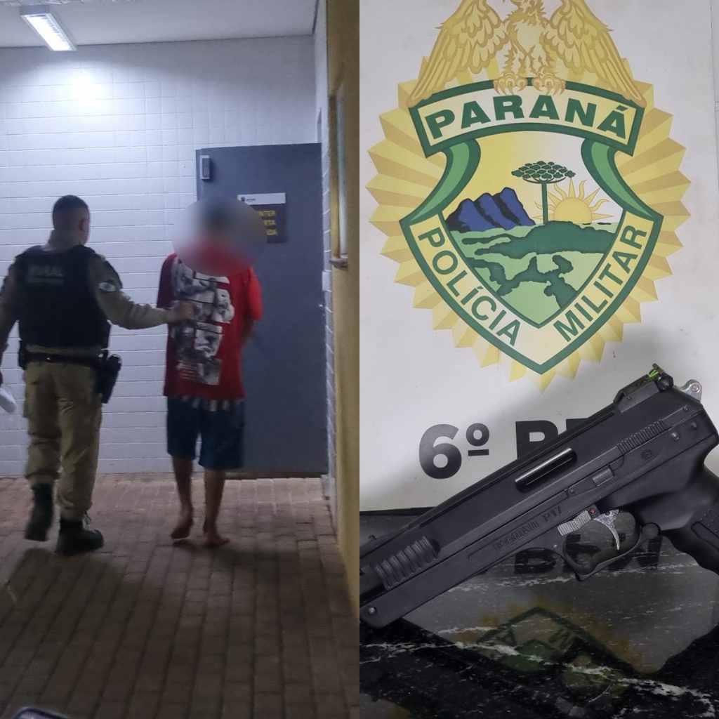 Fuga mal sucedida: jovem cai de moto e vai parar na delegacia com pistola de pressão