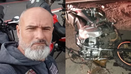 Motociclista cai na rodovia após colisão e após alguns segundos morre atropelado
