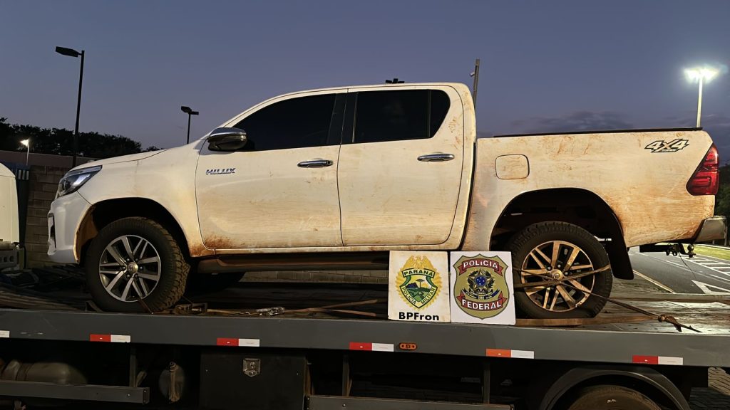 Hilux furtada em Foz em 2024 é localizada em área rural de Guaíra