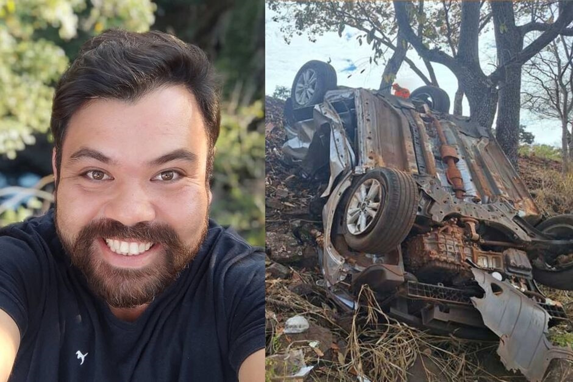 Engenheiro agrônomo morre após capotar carro e bater em árvore