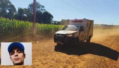 Imagem referente a Delegacia de Homicídios confirma que corpo encontrado em área de mata é de Alisson Padilha