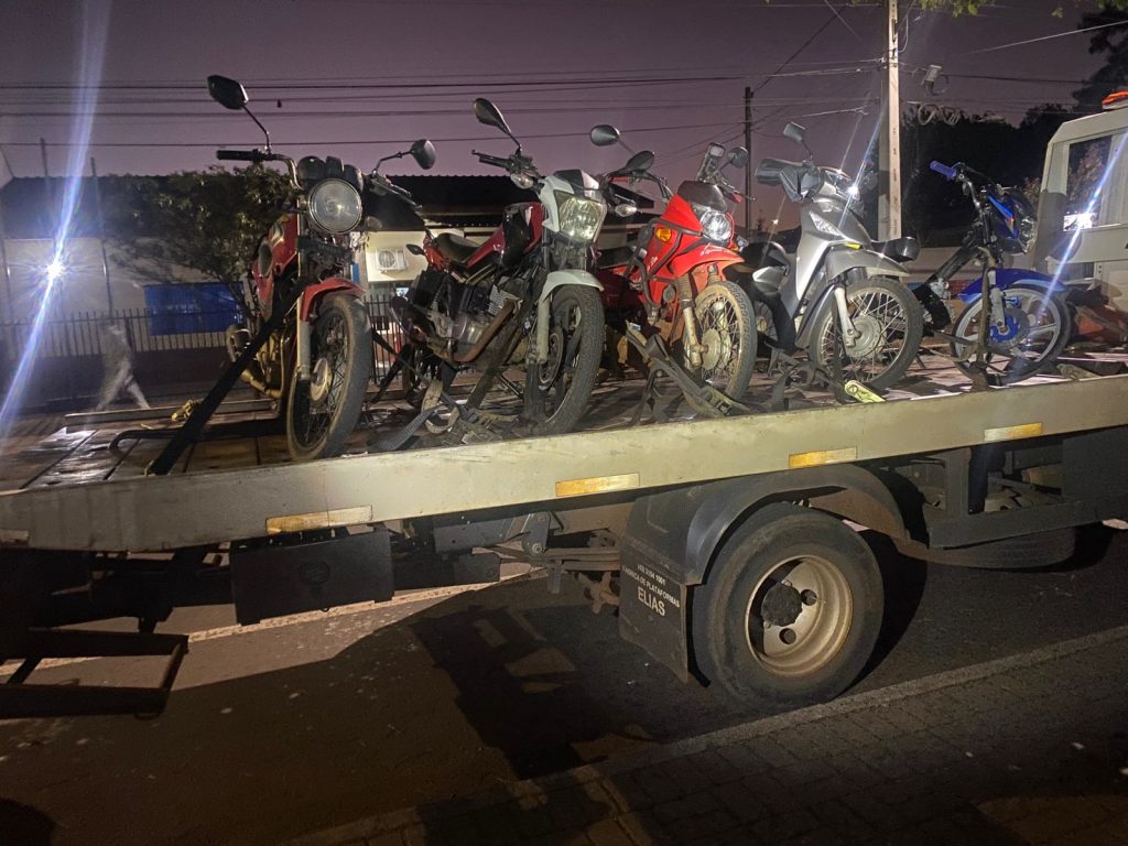 Cinco motos são apreendidas em fiscalização da PM na Região Norte de Cascavel