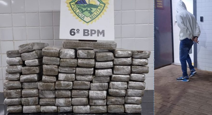 Jovem de 21 anos é detido com 50 quilos de maconha em abordagem da UPS do Santa Cruz